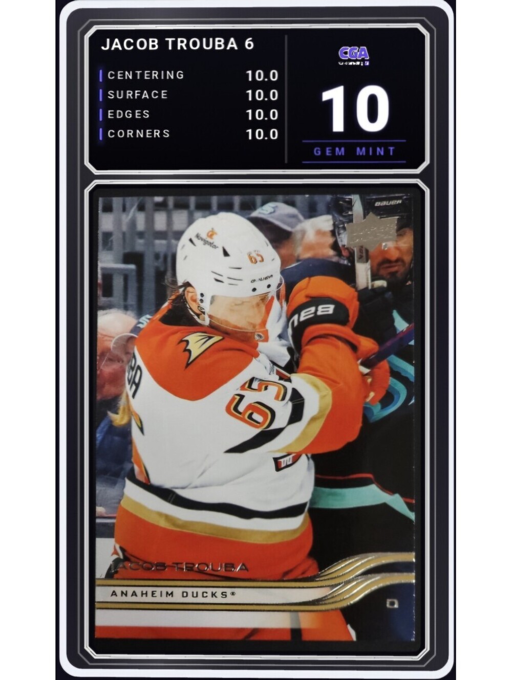 2025-26 Upper Deck #6 Jacob Trouba Anaheim Ducks NHL - CGA 10.0 Digital Grade